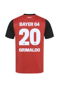 Bayer Leverkusen Alejandro Grimaldo #20 Fotballdrakt Hjemme Klær 2024-25 Korte ermer